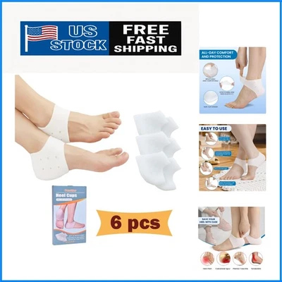 Breathable Plantar Fasciitis Heel Cups - 3 Pairs for Pain Relief in Any Shoe - Image 1 of 4