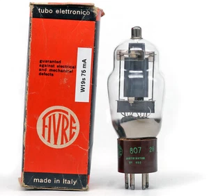 807 FIVRE NOS ITALY Tube Lampe Valvola Lampe TSF 진공관 真空管 Valve 电子管 Valvula - Picture 1 of 1