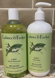 2 x Crabtree & Evelyn LILY Bade- & Duschgel + Lotion je 16,9 Unzen schneller Versand - Bild 1 von 2