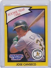 1989 Kenner Starting Lineup Baseball Card Jose Canseco Oakland Athletics - NrMt