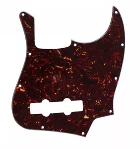 Standard Jazz Bass Pickguard Brown Tortoise 10 Hole for USA style JB Guitar - Foto 1 di 1