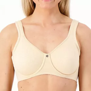 Breezies Gr. 40DD Bügel ungefütterter Blumenmuster Jacquard Stütz-BH SANDSTEIN A561748 - Bild 1 von 3