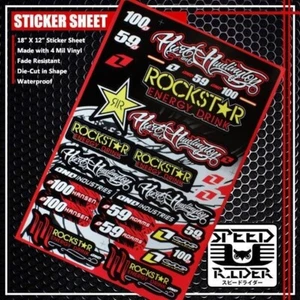 RACING SPONSOR STICKER DECAL ROCKSTAR ENERGY ONE INDUSTRIES 50 100 HANSEN LOGO - Picture 1 of 1