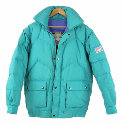 Men's Green Cotton 2 in 1 Puffer Down Jacket/Vest, SIZE M - Image 1 of 4