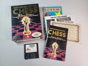 Grandmaster Chess Deluxe Edition Capstone Vintage 3,5" Floppy PC Gioco per Computer - Foto 1 di 9
