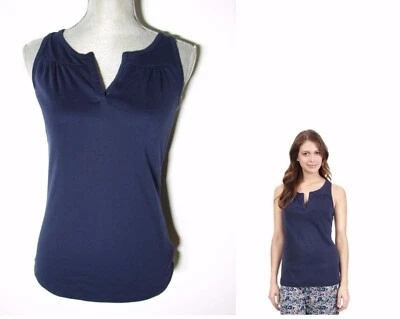 Nautica 女式蓝色上衣 XS 码无袖海上海军外层银行系列 — 第 1/4 张图片