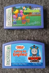 Leap Frog Leapster Lt of 3 Learning Gme Cartridges Backyardigans, Thomas, Disney - Picture 1 of 6