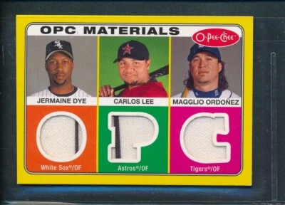 2009 O-Pee-Chee Materials Triple Jersey Relics #OPC-DLO: DYE LEE ORDONEZ - Image 1 of 2