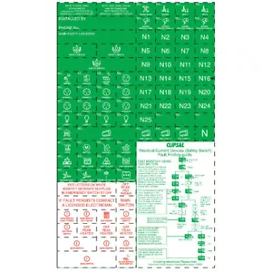 Clipsal MAX9 Circuit Identification Label Kit Green | MX9ELG - Picture 1 of 1