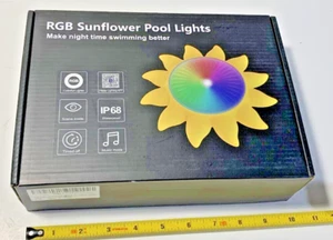 Solar RGB LED Sunflower Floating Light Pool Party Night Lamp Dimmable Timer - Picture 1 of 24