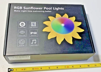 Solar RGB LED Sunflower Floating Light Pool Party Night Lamp Dimmable Timer - Image 1 of 4