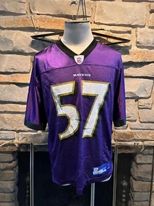 NFL Baltimore Ravens Bart Scott 57 Reebok Equipment Purple Jersey Men Medium - Imagen 1 de 10