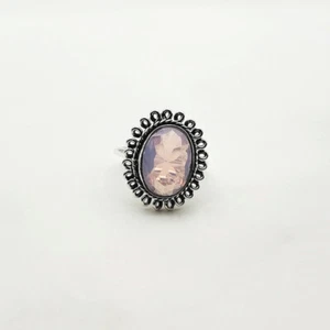 925 Sterling Silver Elegant Handmade Oval Shaped Ring with Rose Quartz For Women - Picture 1 of 10
