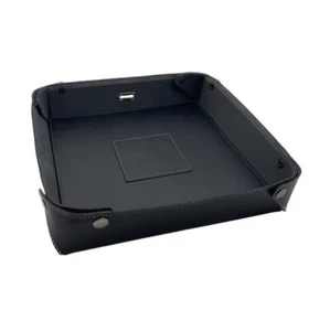 Top-Grain Leather Catchall - Men's Valet Tray EDC Organizer for Black - Picture 1 of 6
