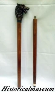 Christmas Hitler Wolf Design Walking Designer Cane Walk Stick Wooden Leg Supp - Picture 1 of 1
