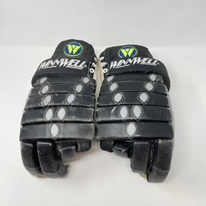 Winnwell Vintage SR RHG10 15 1/2" - 39 Cm Hockey Gloves Black Pro Flex Thumb - Picture 1 of 16