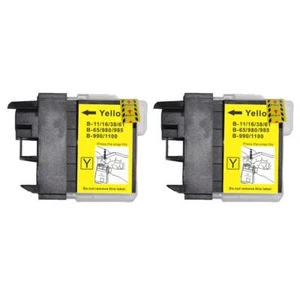 2 Tintenpatronen Gelb für Brother DCP-365CN, MFC-297C, MFC-5890CN, MFC-J615W - Bild 1 von 4