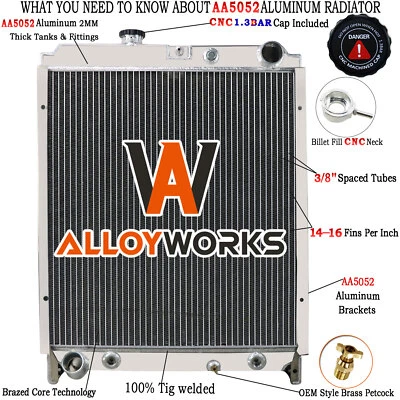 2 Row Radiator for 2005-2008 Hino 258 258LP 268 338 7.7L 469Cu. In.L6 Diesel - Image 1 of 4