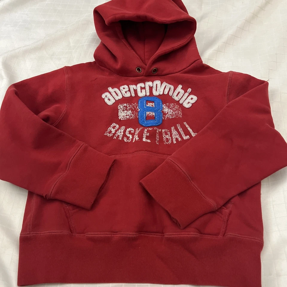 Sudaderas con capucha ABERCROMBIE & FITCH KIDS para niño, talla s pequeña roja Foto 1 de 4