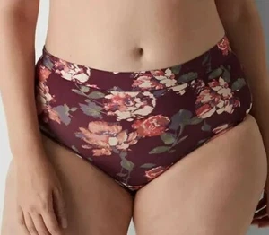 Lane Bryant Maroon Floral Comfort Bliss Full Brief Panty Plus Size 14/16, 1X - Picture 1 of 6