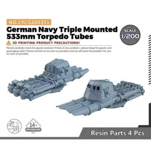 LYCG200351 Model Upgrade Parts German Navy Triple Mounted 533mm Torpedoro Tubes - Bild 1 von 3