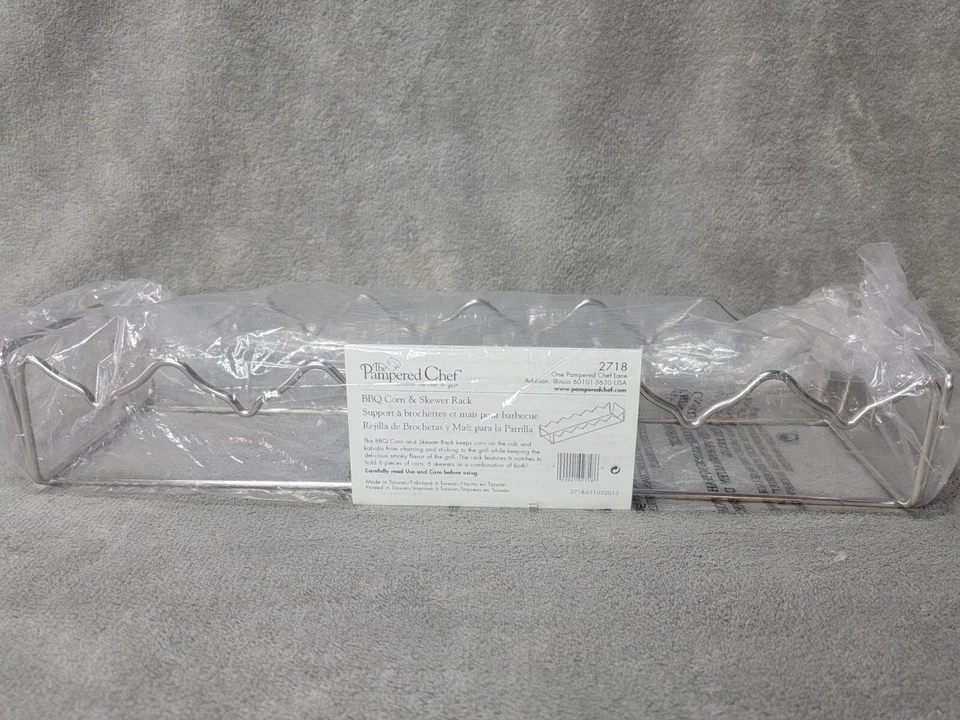 Pampered Chef BBQ Corn & Skewer Rack Discontinued # 2718 - Image 1 of 1