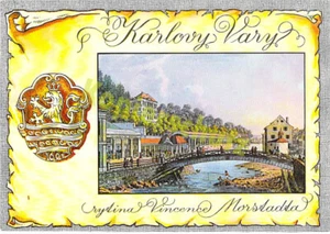 Karlsbad AK Karlovy Vary Künstler Vincens Morstadt Repro Ansichtskarte - Bild 1 von 2
