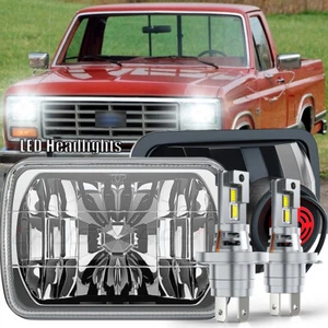 For Ford F 150 F 250 F 350 78-86 Pair 7x6" LED Headlights Hi/Lo Beam - Picture 1 of 16