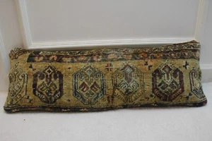 Ethnic Design Rug Pillow, Organic Wool Rug Pillow, Handmade Rug Pillow, 12x36 - Picture 1 of 11