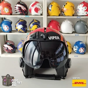 Casco de vuelo Top Gun Viper HGU-33 piloto de utilería aviador naval USN marina + bolsa HL - Imagen 1 de 12