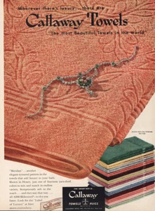 1953 Callaway Towels: Wherever Theres Luxury Vintage Print Ad - Picture 1 of 1