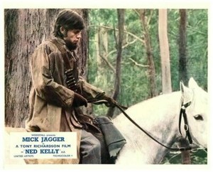 Ned Kelly Original Lobby Card Mick Jagger Bearded On White Horse Bandolier 1970