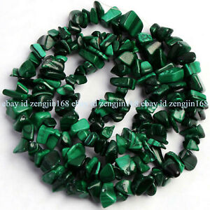 Irregular Green Malachite Gems Gravel Nuggets Freeform Loose Beads 15'' Strand