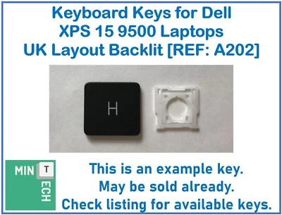 Keyboard Replacement Keys for Dell XPS 15 9500 9510 Laptops UK Layout Backlit - Imagem 1 de 4