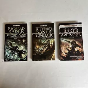 Forgotten Realms Blades of the Moonsea Trilogy Richard Baker Paperback Book Set - Picture 1 of 22