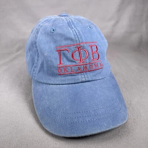 Gamma Phi Beta Oklahoma Hat Women One Size Blue Strapback Cap OKCU College - Picture 1 of 11