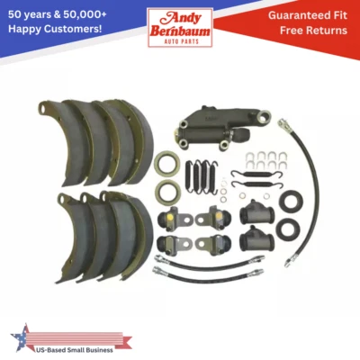 Kit de reconstrucción de revisión de freno de tambor trasero y delantero derecho/izquierdo Plymouth 1950 10" Foto 1 de 4