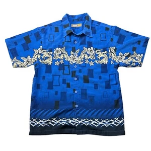 Camicia Vintage Urban Pipeline Bottoni Adulto Piccolo Blu Drago Tribale Grunge Y2K - Foto 1 di 7