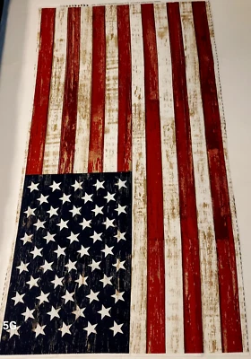 4Patriotic FabricPanels-AmericanFlag,GraffitiFlag,PledgeAllegiance,AmericaMyHome - Image 1 of 4