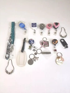 Nursing Healthcare Workers Badge Holder Keychain Lot - Picture 1 of 11
