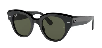 Gafas de sol para mujer Ray-Ban Roundabout con marco negro pulido RB2192 901/31 47 Foto 1 de 2