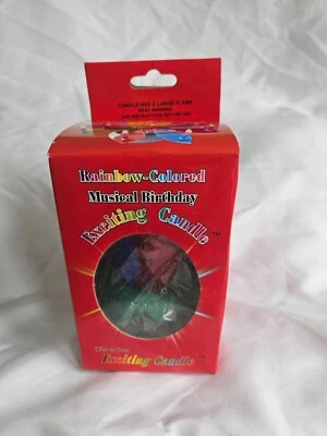 Flor musical de cumpleaños arco iris se abre a una flor musical en llamas nueva Foto 1 de 4