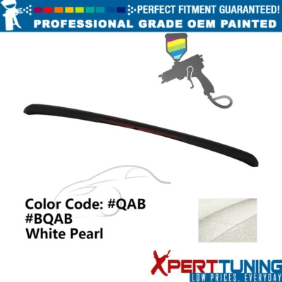 For 13-15 Nissan Altima Sedan OE Style #QAB White Pearl Trunk Spoiler W/LED Foto 1 de 4