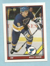 1991-92 OPC O-Pee-Chee Hockey Kelly Chase #23 St Louis Blues MINT!