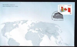 FDC 2009 Canadian Diplomacy Flag and Globe sc#2331 - Picture 1 of 1