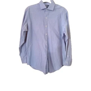 Camisa Polo de Ralph Lauren Para Hombres Talla 15 1/2 Azul Abotonada Manga Larga - Imagen 1 de 6