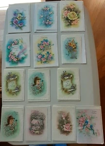 Vintage Krönung Grußkarten Geburtstag etc. 13 unbenutzte mit Umschlägen - Bild 1 von 12