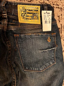 Volcom Mens Roadhouse Classic Straight Fit Blue Jeans Sz 30 x 30 - Picture 1 of 5