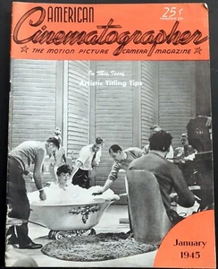 Vintage January 1945 American Cinematographer Very Good Condition - Picture 1 of 7