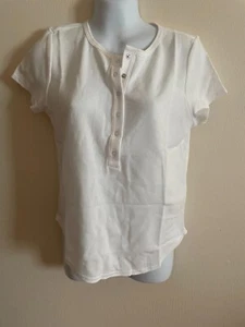 Women's Old Navy Fitted, Short Sleeve Henley Shirts Size S M XL XXL 2X 3X 4X NWT - Picture 1 of 2